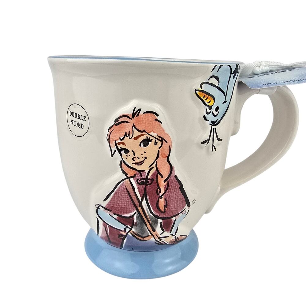 Disney Rae Dunn Frozen "Up to Snow Good" Anna and Olaf Large Mug